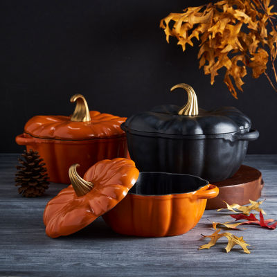 Smith & Clark Cast Iron Pumpkin Harvest 2-qt. Dutch Oven