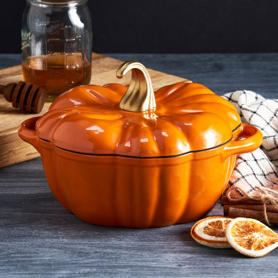 Smith & Clark Cast Iron Pumpkin Harvest 2-qt. Dutch Oven