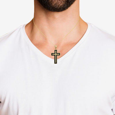 Mens 14K Gold Cross Pendant