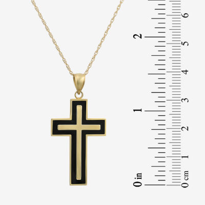 Mens 14K Gold Cross Pendant