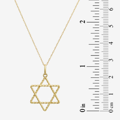 Star Of David Womens 14K Gold Star Pendant Necklaces
