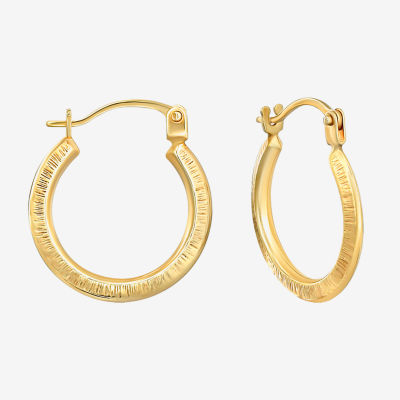 14K Gold 16.5mm Round Hoop Earrings