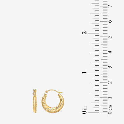 14K Gold 20mm Round Hoop Earrings