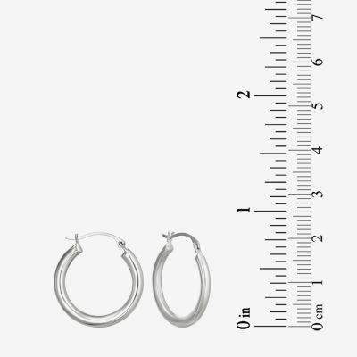 14K Gold 20mm Round Hoop Earrings