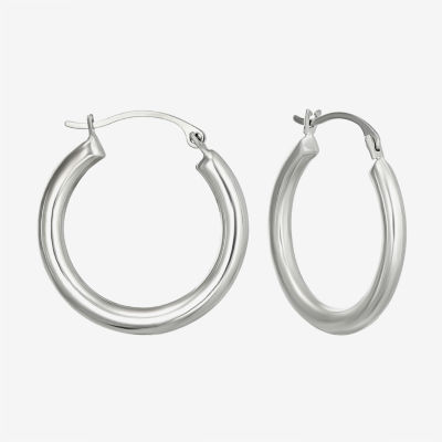 14K Gold 20mm Round Hoop Earrings