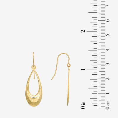 Womens 14K Gold Pear Drop Earrings