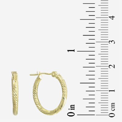 14K Gold 18mm Hoop Earrings