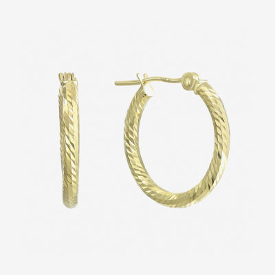 14K Gold 18mm Hoop Earrings