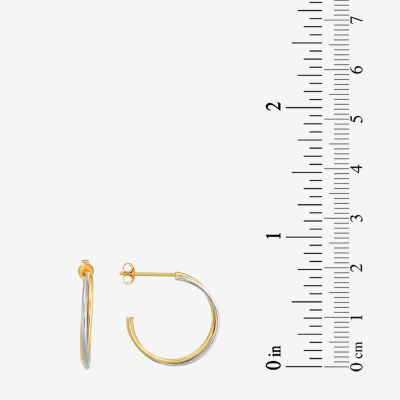 Womens 14K Gold 18.5mm Hoop Earrings
