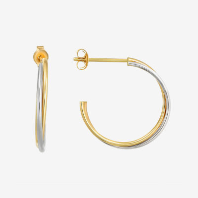 Womens 14K Gold 18.5mm Hoop Earrings
