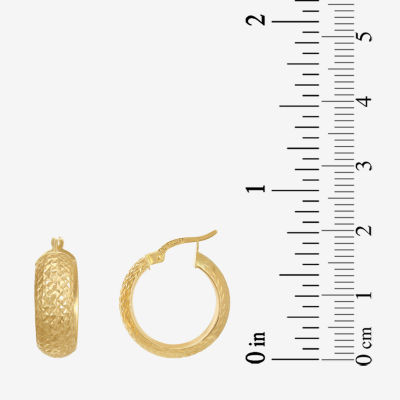 14K Gold 20mm Round Hoop Earrings