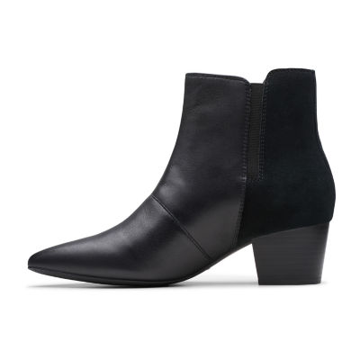 Clarks Womens Ellanie Vibe Block Heel Dress Boots