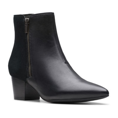 Clarks Womens Ellanie Vibe Block Heel Dress Boots JCPenney