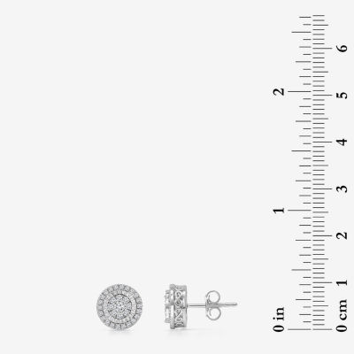 TruMiracle® 1/2 CT. T.W. Round White Natural Diamond 10K Gold Stud Earrings