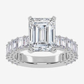 Signature By Modern Bride (G-H / Si1-Si2) Womens 2 3/4 CT. T.W. Lab Grown White Diamond 14K Gold Side Stone Engagement Ring