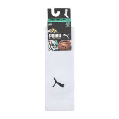 PUMA Basketball 3 Pair Crew Socks Mens