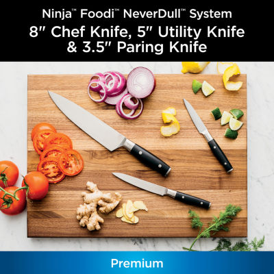 Ninja Neverdull System 3-pc. Knife Set K32003, Color: Black - JCPenney