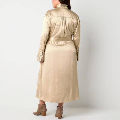 Ryegrass Womens Long Sleeve Maxi Dress Plus