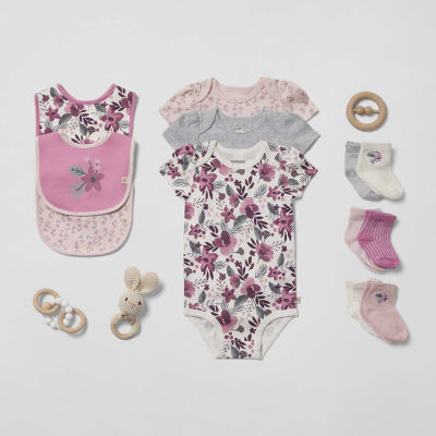 Huggies Baby Girls 6 Pair Crew Socks