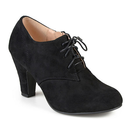 Retro Shoes – Women’s Heels, Flats & Sneakers Journee Collection Womens Leona Cone Heel Booties 7 12 Wide Black $41.59 AT vintagedancer.com