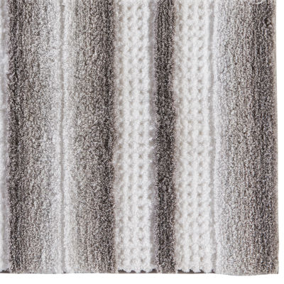 Saturday Knight Neutral Nuances Stripe Fade Bath Rug