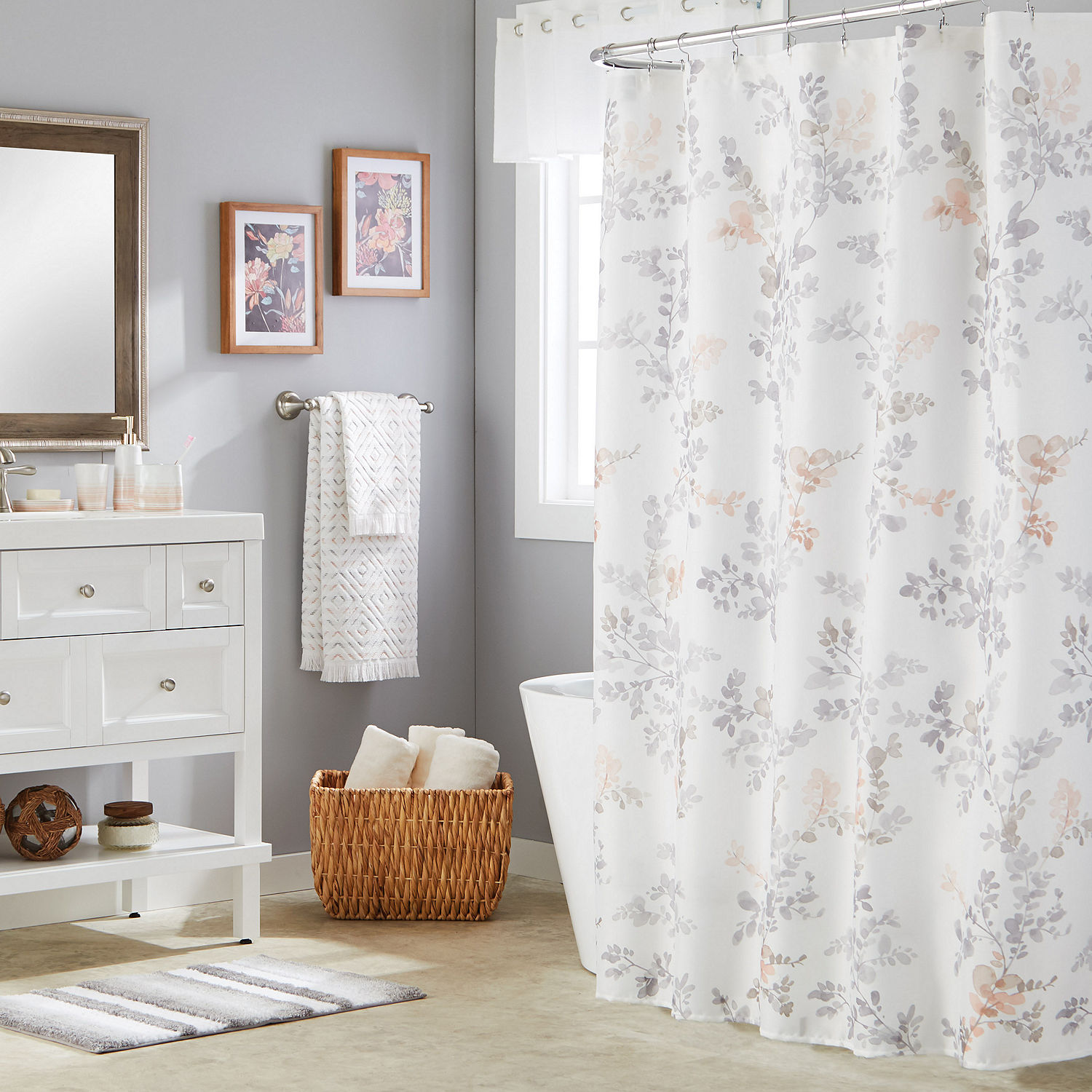 Saturday Knight Greenhouse Leaves Shower Curtain, Color: Multi - JCPenney