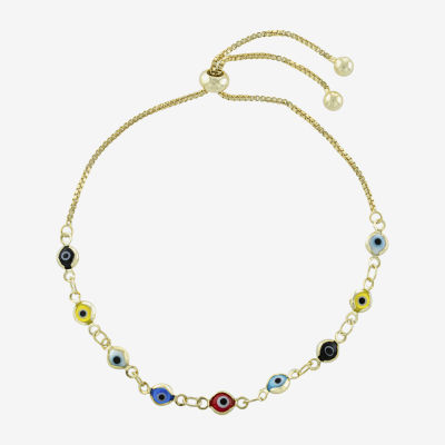 Guardian Eye 10 Inch Link Evil Eye Round Bolo Bracelet