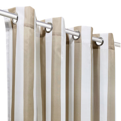 Outdoor Decor Seascapes Stripe Grommet Top Light-Filtering Set of 2 Outdoor Curtain Panel