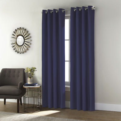 Thermaplus Shadow Grommet Top Energy Saving 100% Blackout Single Curtain Panel