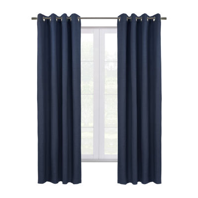 Thermaplus Shadow Grommet Top Energy Saving 100% Blackout Single Curtain Panel