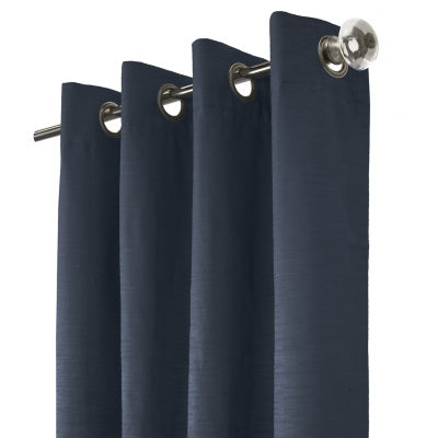Thermaplus Shadow Grommet Top Energy Saving 100% Blackout Single Curtain Panel