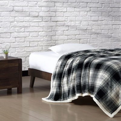 Eddie Bauer Vail Plaid Ultra Soft Plush Fleece Blanket