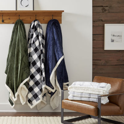 Eddie Bauer Vail Plaid Ultra Soft Plush Fleece Blanket