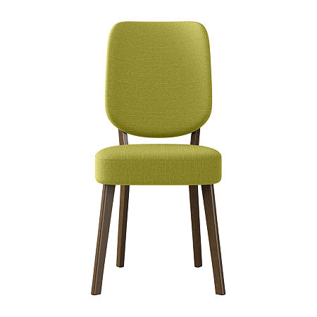 Breuer Mid-Century Modern Armless Dining Chairs In Linen -Set Of 2, One Size, Green