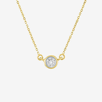 1/5 CT. T.W. Diamond Lock Necklace in 10K Gold