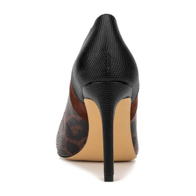New York & Company Womens Madison Pointed Toe Block Heel Pumps
