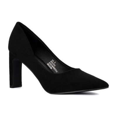 New York Company Womens Luisas Pointed Toe Block Heel Pumps MainPlace Mall