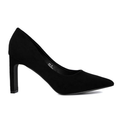 New York & Company Womens Luisas Pointed Toe Block Heel Pumps