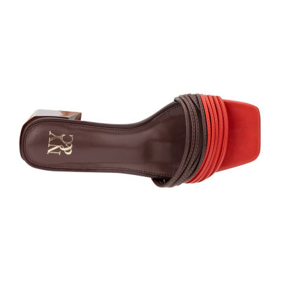 New York & Company Hera Womens Square Mules