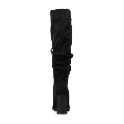 New York & Company Womens Damaris Stacked Heel Over the Knee Boots