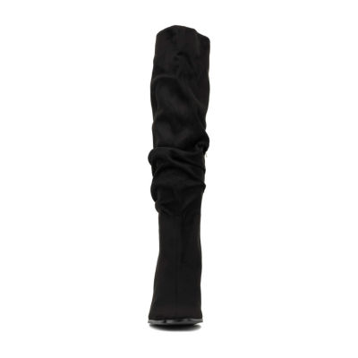 New York & Company Womens Damaris Stacked Heel Over the Knee Boots