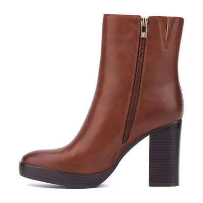 New York & Company Womens Fay Stacked Heel Booties