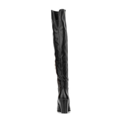 New York & Company Womens Amory Stacked Heel Over the Knee Boots