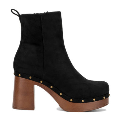 New York & Company Womens Vanna Block Heel Chelsea Boots