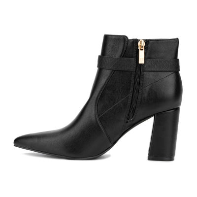 New York & Company Womens Elisabeth Block Heel Booties