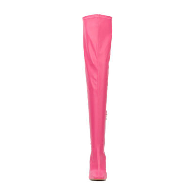 New York & Company Womens Natalia Stiletto Heel Over the Knee Boots