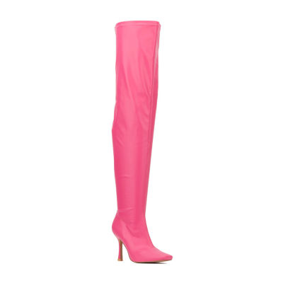 New York & Company Womens Natalia Stiletto Heel Over the Knee Boots