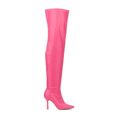 New York & Company Womens Natalia Stiletto Heel Over the Knee Boots
