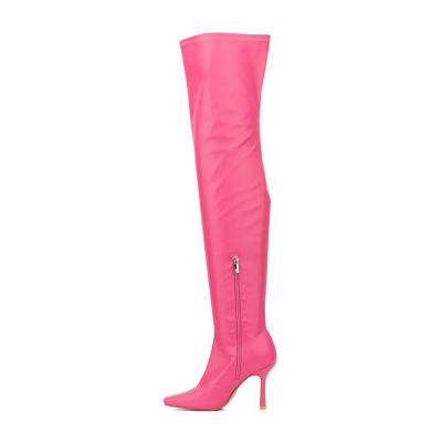 New York & Company Womens Natalia Stiletto Heel Over the Knee Boots