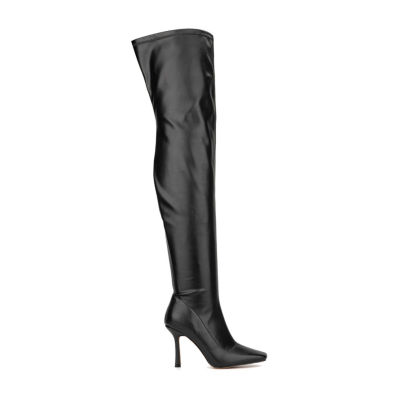 New York & Company Womens Natalia Stiletto Heel Over the Knee Boots